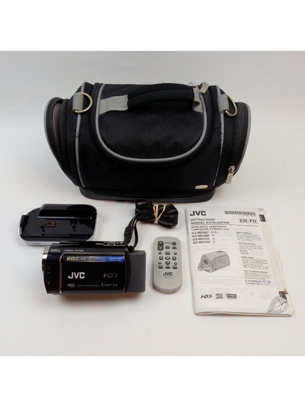 JVC Everio GZ-MG467BU Black Camcorder 32x Optical Zoom 60GB Hybrid W/ Acces Read